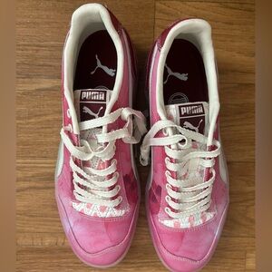 Puma Pink and White Sneakers